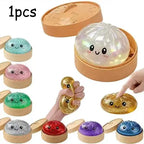 Dumpling Squishy Rainbow Toy | Rainbow Glitter Stress Relief Fidget Toy for Kids