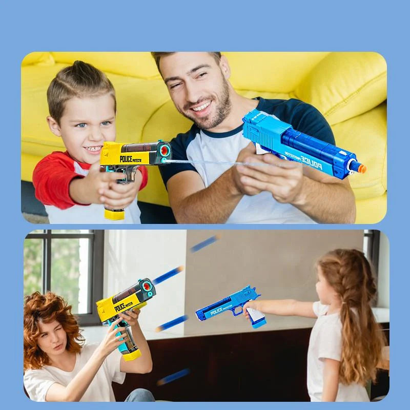 Soft Bullet Toy Gun with Foam Darts – Kids Safe Shooting Blaster with Target Practice Game