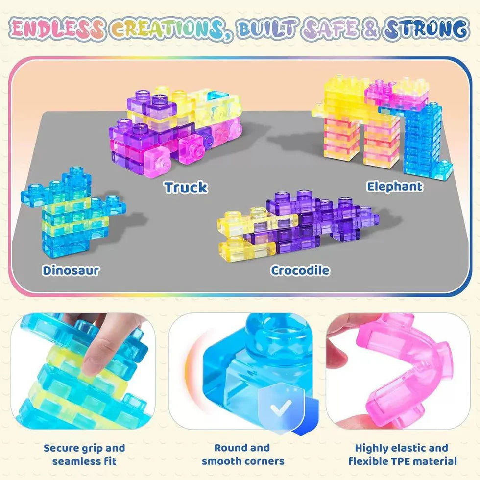 40 PCS Jelly Building Blocks Set for Kids | Creative STEM Educational Toy | Toyso.pk