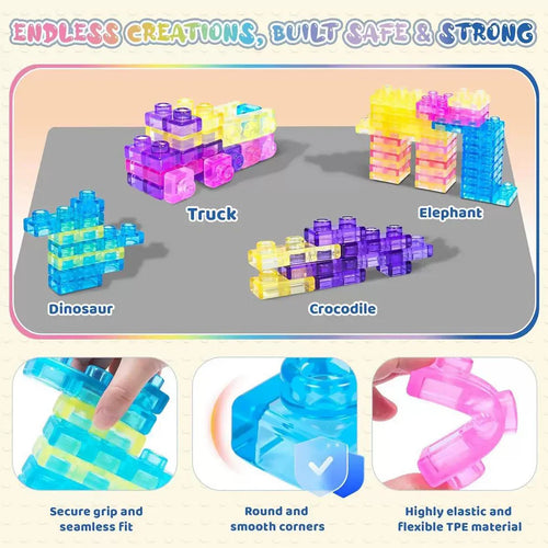 40 PCS Jelly Building Blocks Set for Kids | Creative STEM Educational Toy | Toyso.pk