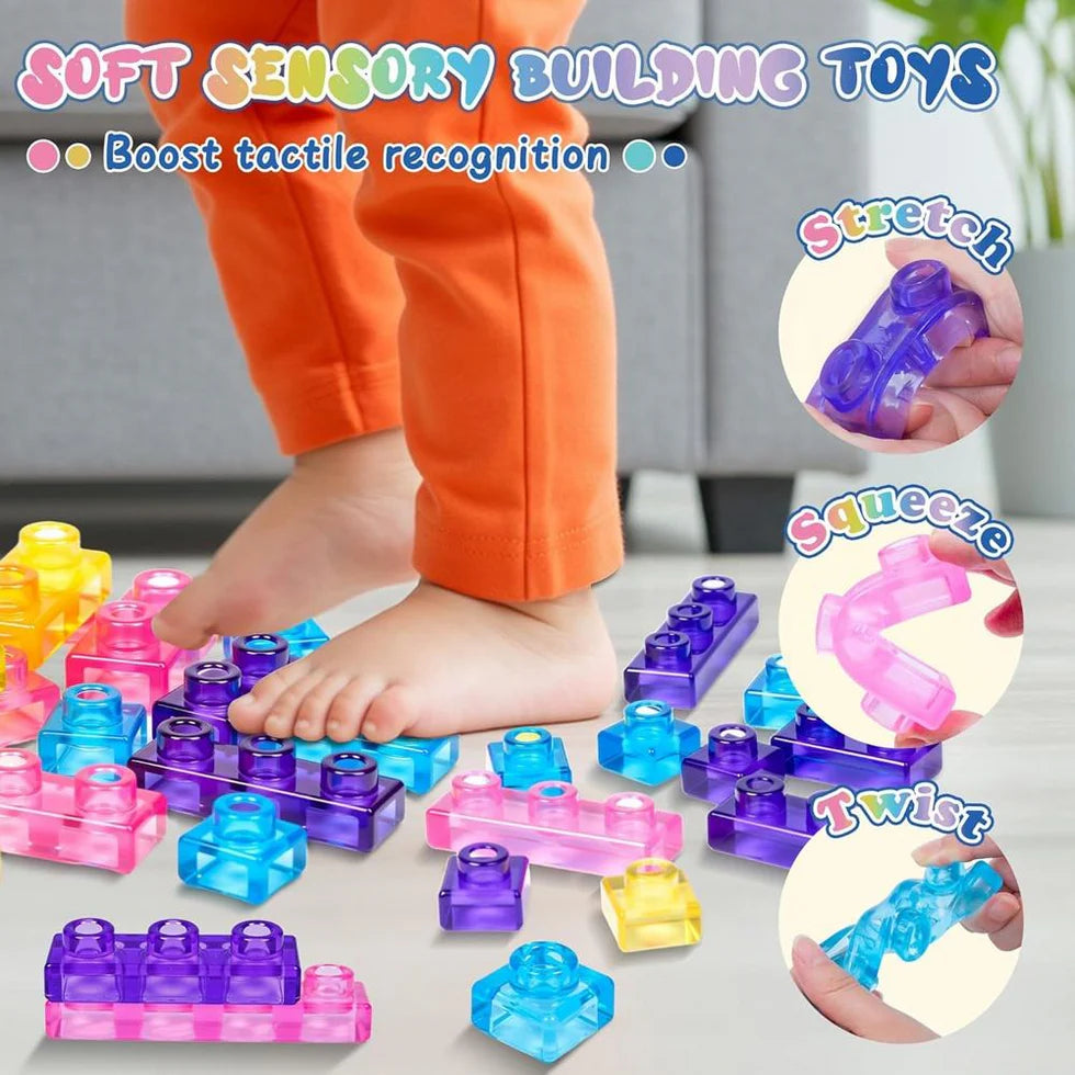 40 PCS Jelly Building Blocks Set for Kids | Creative STEM Educational Toy | Toyso.pk