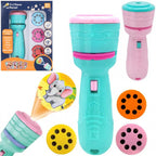 Kids Projector Flashlight Toy with 3 Slide Discs (24 Images) | Educational Projection Torch