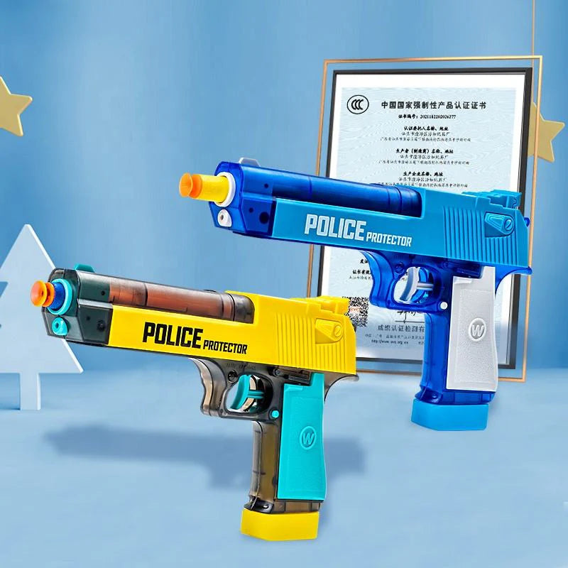 Soft Bullet Toy Gun with Foam Darts – Kids Safe Shooting Blaster with Target Practice Game