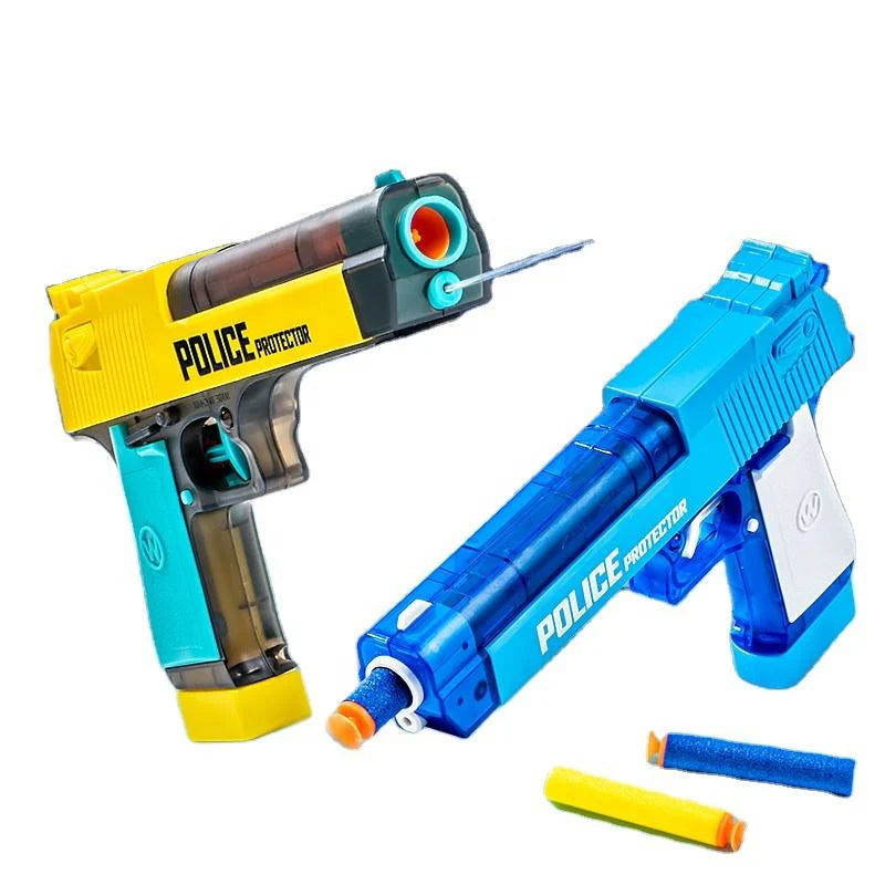 Soft Bullet Toy Gun with Foam Darts – Kids Safe Shooting Blaster with Target Practice Game
