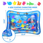 Baby Tummy Time Water Play Mat – Inflatable Sensory Activity Mat | Motor Skill Development Toy | Leak-Proof | 3–24 Months